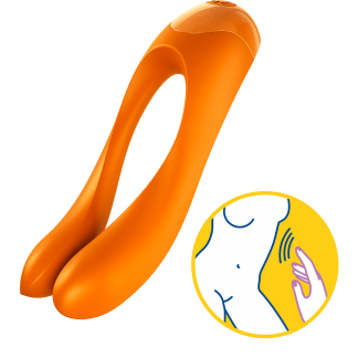 Satisfyer Candy Cane Orange - Mångsidig fingervibrator