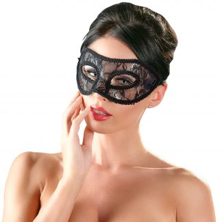 Anal Fantasy Cottelli Mask med Spets - Svart - One Size