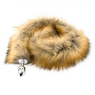 Furry Fantasy Red Fox Tail Buttplug - Silver
