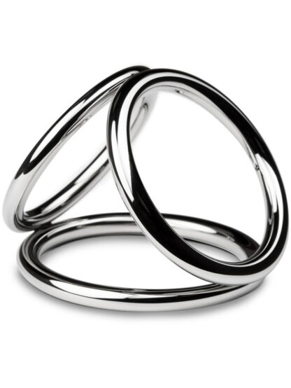 Sinner: Triad Champer Metal Cock and Ball Ring, medium