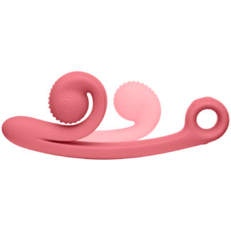 Snail Vibe Curve Uppladdningsbar Dual Stimulator - Ljusrosa