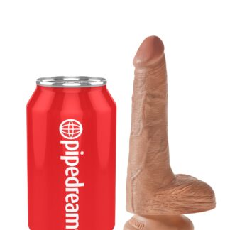 Dildo med Pung 18 cm - Solbränd