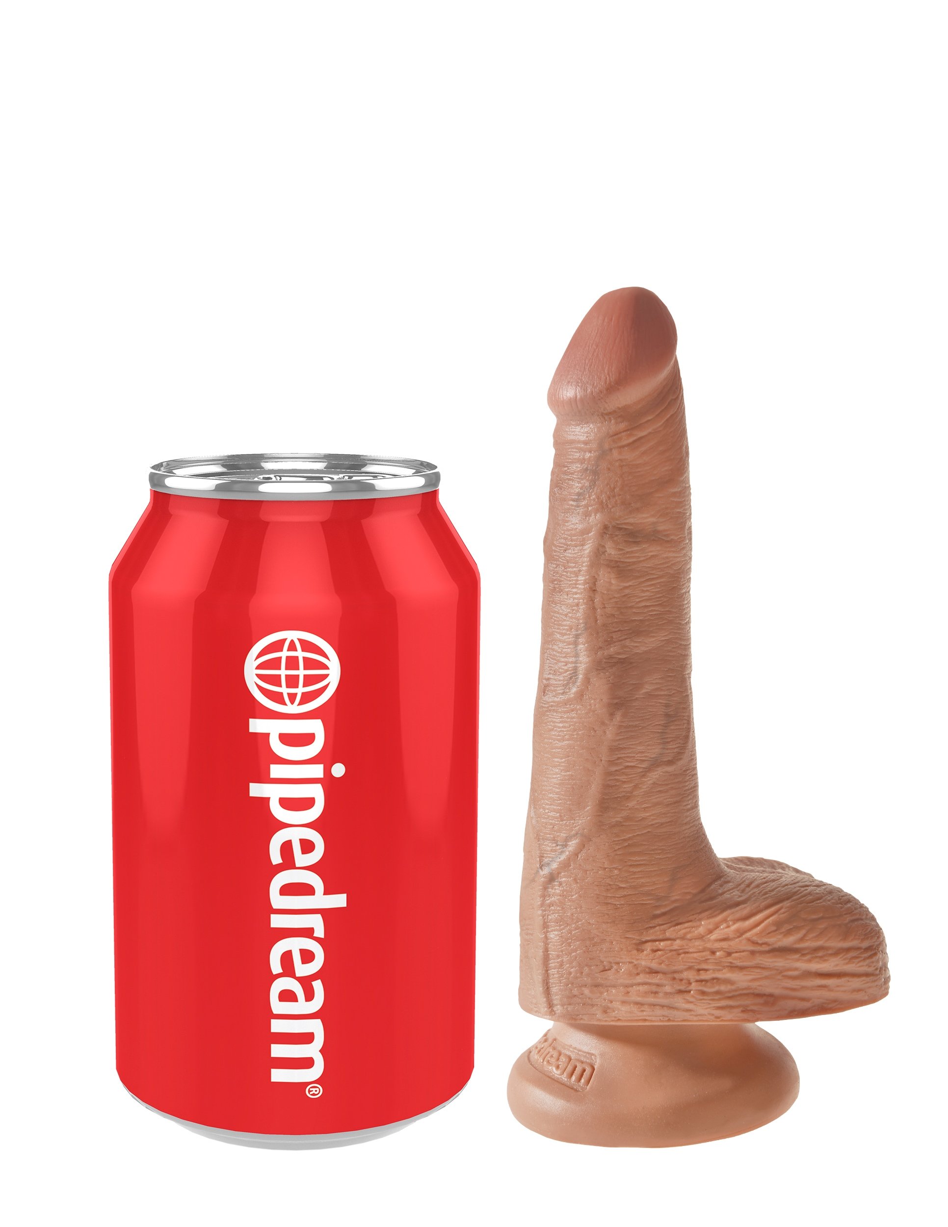 Dildo med Pung 18 cm - Solbränd