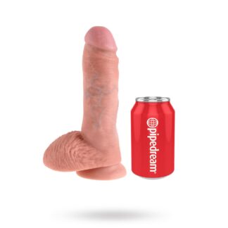 Dildo med Pung 22.5 cm - Ljus Hudfärg