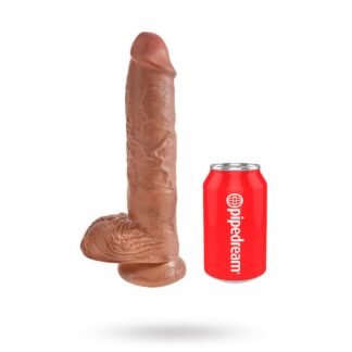 Dildo med Pung 27 cm - Solbränd