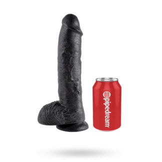 Dildo med Pung 27 cm - Svart