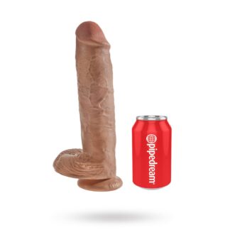 Dildo med Pung 29.5 cm - Solbränd