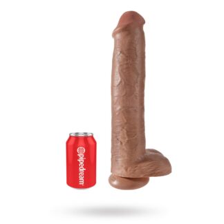 Dildo med Pung 42 cm - Solbränd