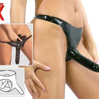 Latex Trosa med 3 Dildos