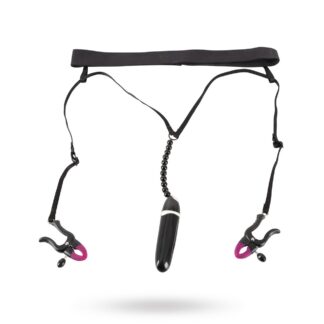 Stringtrosa Med Vibrator och Blygdläppsklämmor