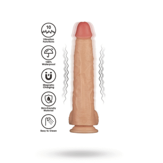 Realistic Vibrating Power Cock 28,3 cm