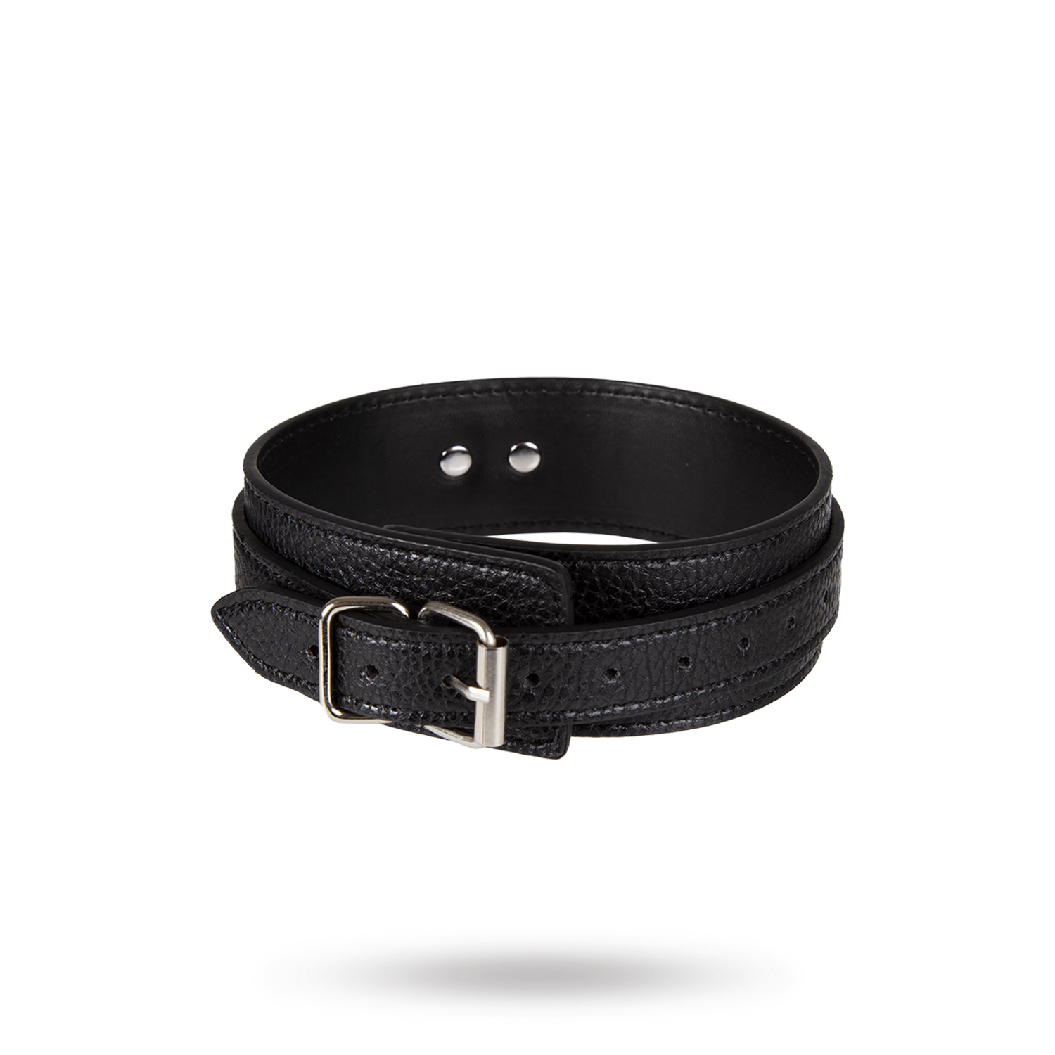 Halsband med koppel - svart