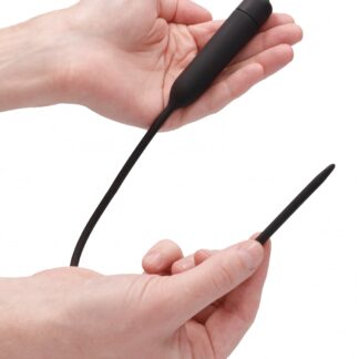 Urethral Sounding Extra Long Silicone Vibrating Bullet Plug