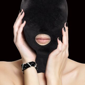 Velvet & Velcro Mask med munöppning