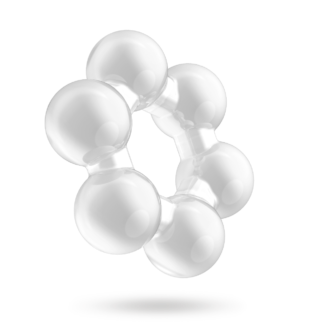 BEADED C-RING CLEAR