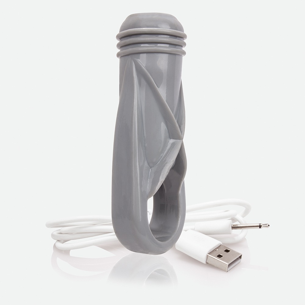 Charged OYeah! Plus Rechargeable Vibe Ring - Grey