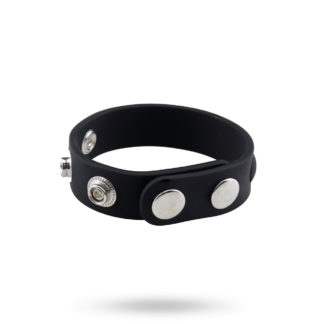 Adjustable Silicone Cock Ring Black