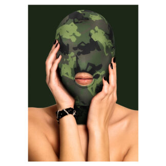 Mask With Mouth Opening - Army Theme - Green