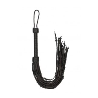 Saddle Leather Flogger - Barbed Wire