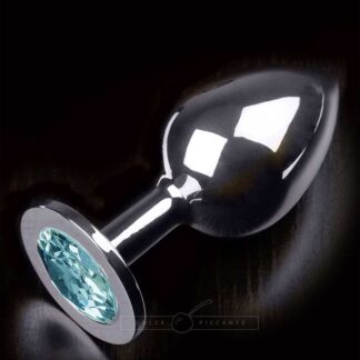 Silver Buttplug - Water Blue, large