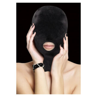 Velvet & Velcro Mask with Mouth Opening