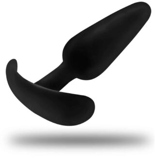 Black - Hansel Analplugg i silikon med handtag - Svart 8,2 cm