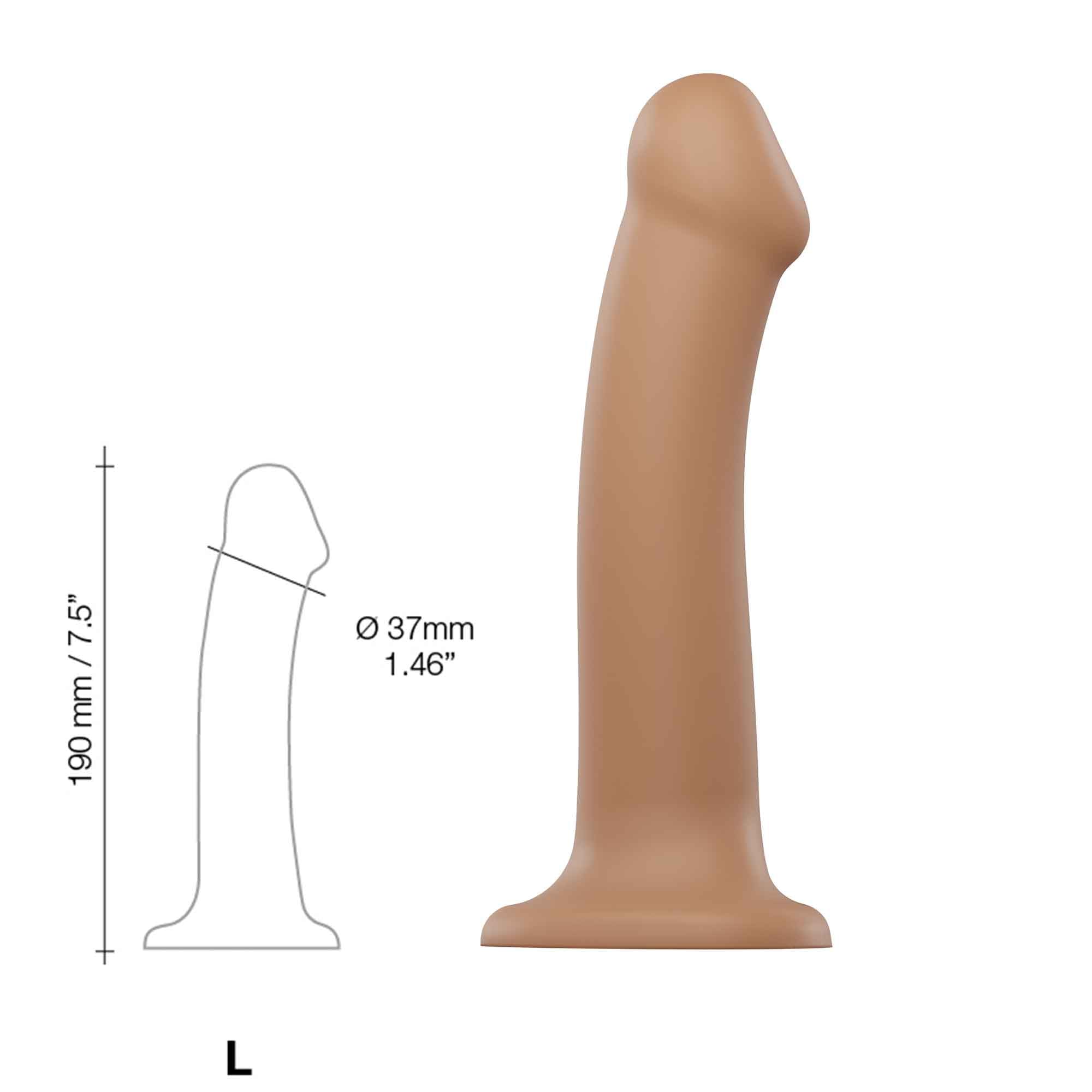 Böjbar Dildo Dual Density Large - 19 cm