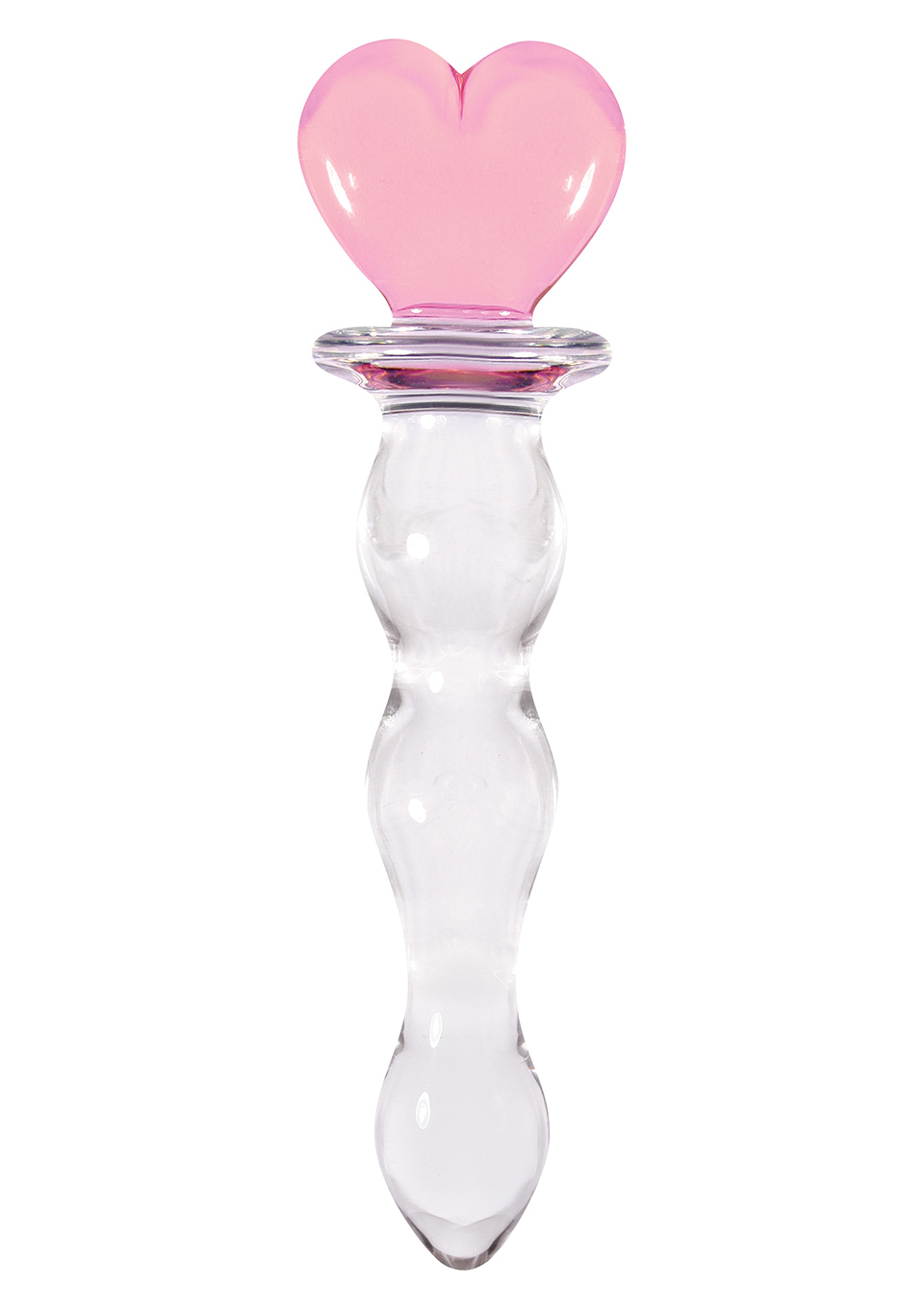 CRYSTAL HEART OF GLASS PINK