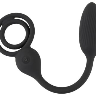 Cock And Ball Ring With A RC Butt Plug