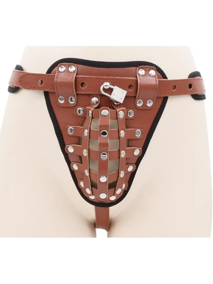 Cocklock Full Chastity Belt Brown