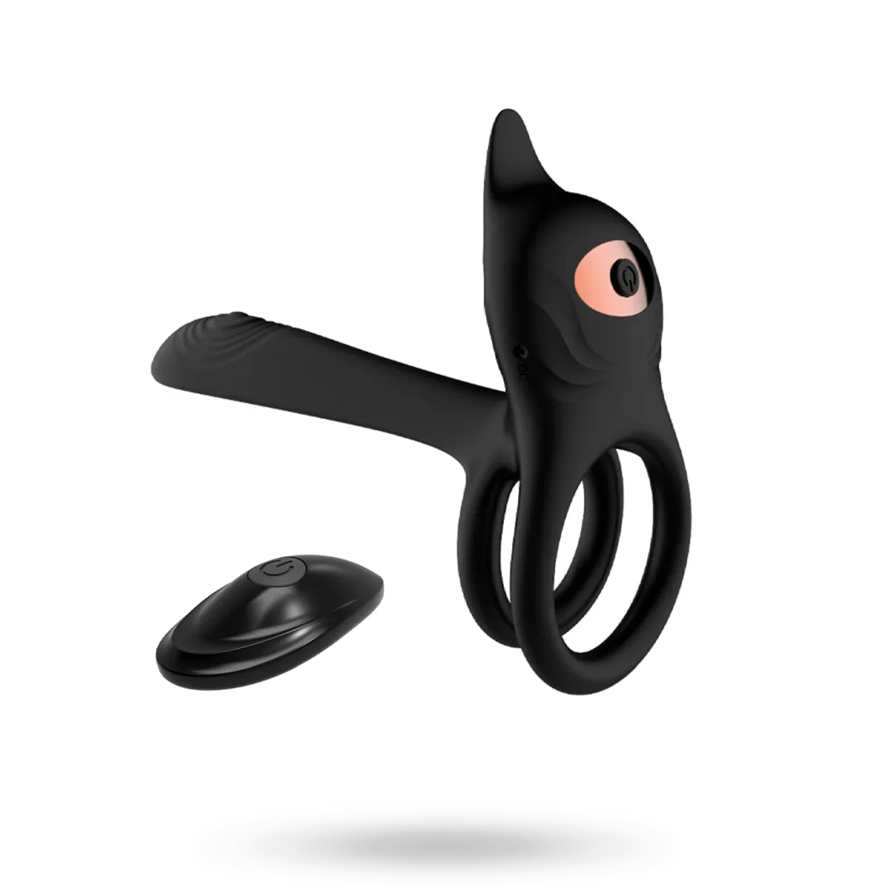Double Vibrating 10 Functions Ring With Remote