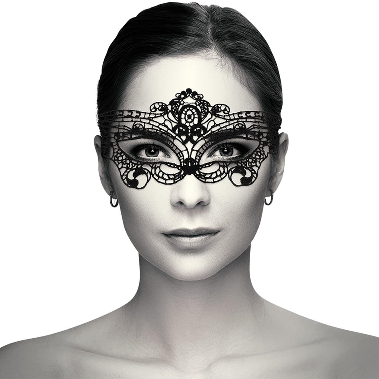Fine Lace Mask - Ögonmask i vacker fjärilspets - Svart