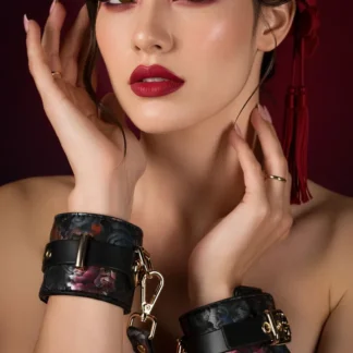 Geisha Floral Jacquard Wrist Cuffs