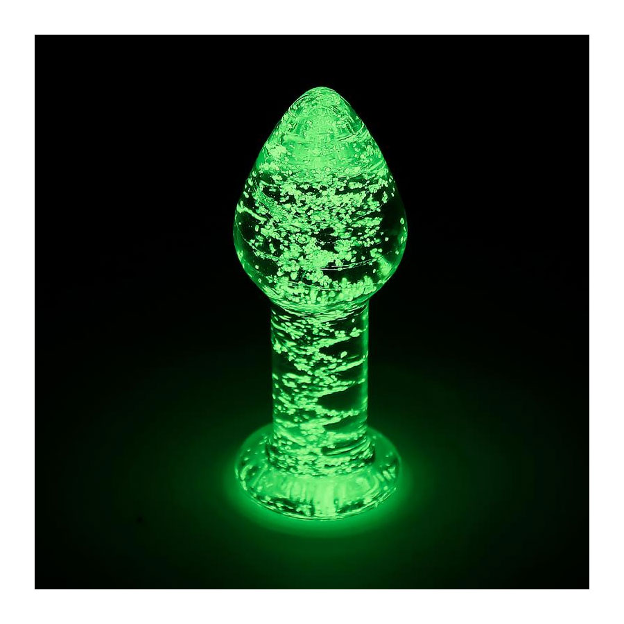 Glow in the Dark - Glass Butt Plug