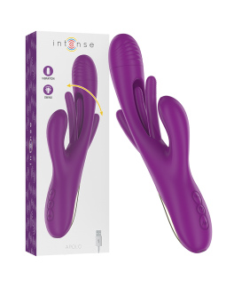 Intense Apolo Rechargeable Multifunction Vibrator 7 Vibrations With Swinging Motion Purple