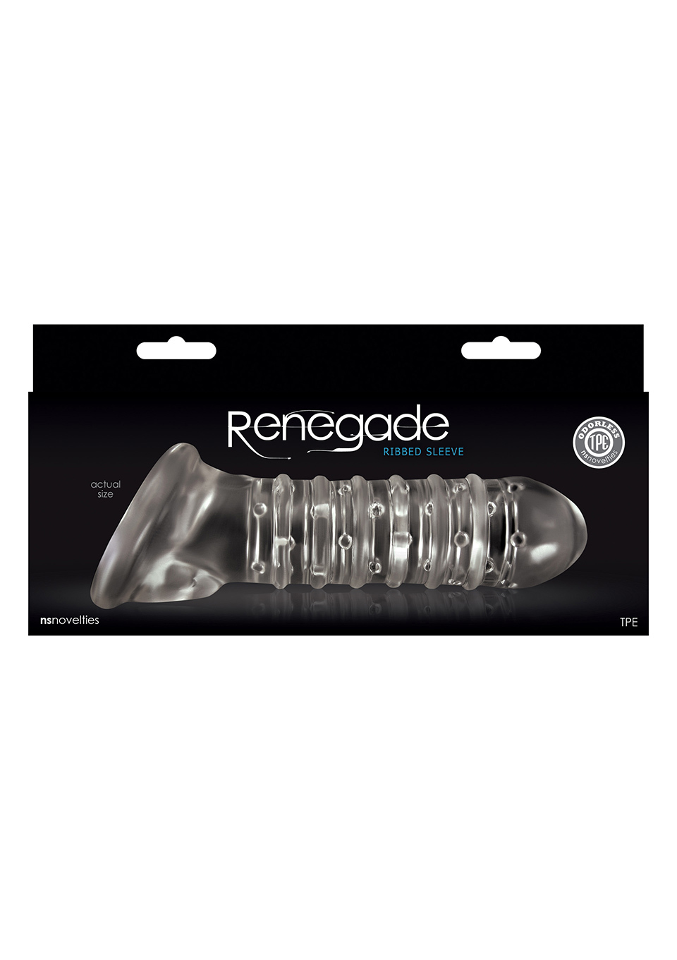 NS Novelties Renegade Ribbed Extension Clear