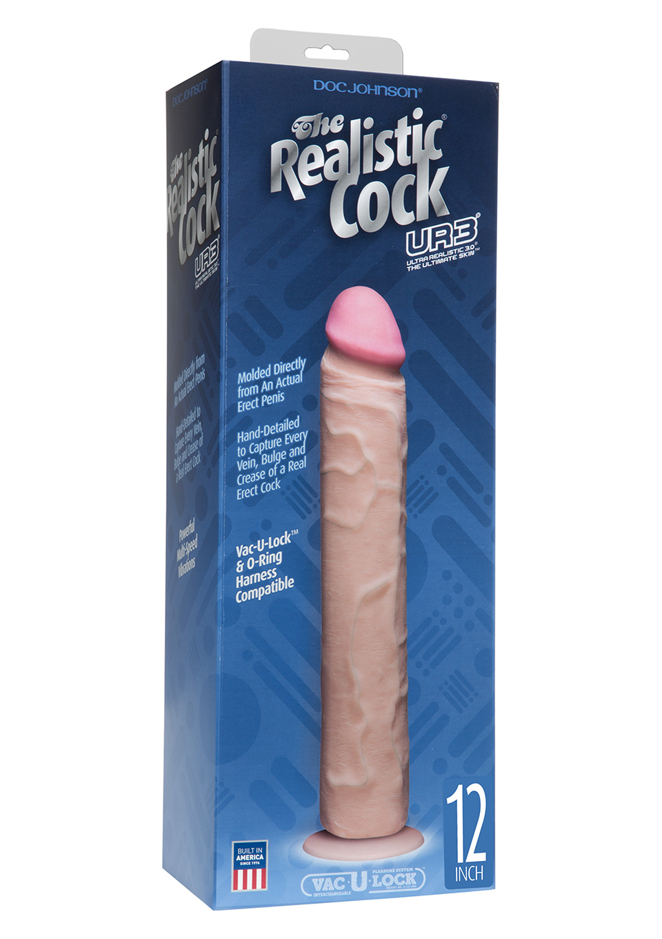 REALISTIC COCK 12'' NO BALLS FLESH