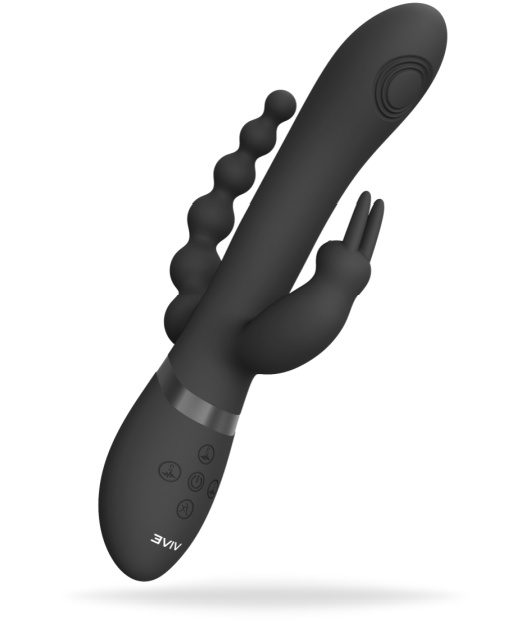 Rini Double Penetration Rabbit (Färg: Svart)