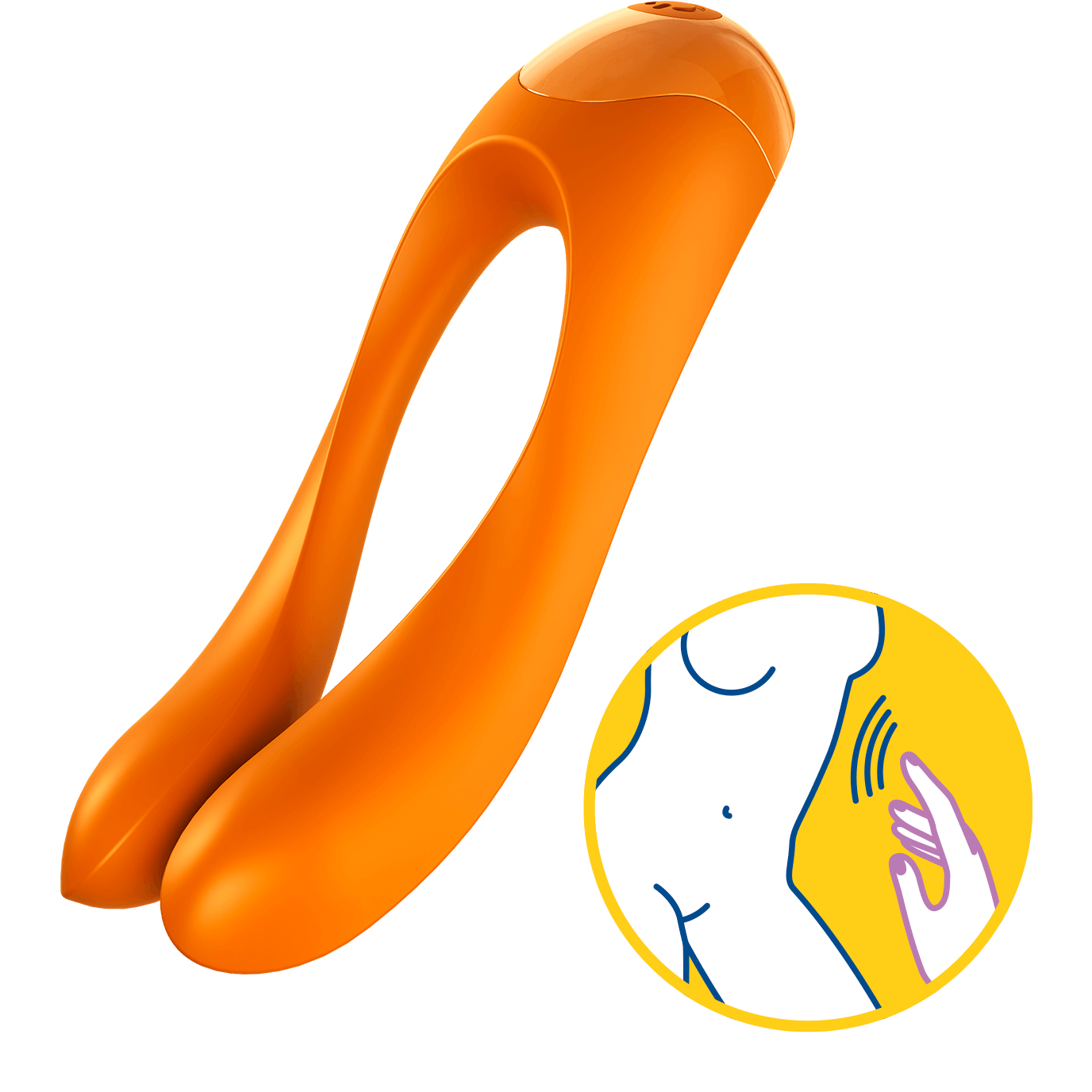 Satisfyer Candy Cane Orange - Mångsidig fingervibrator