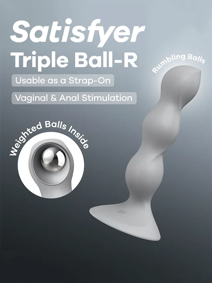 Satisfyer Triple Ball-R Weighted Dildo Grey