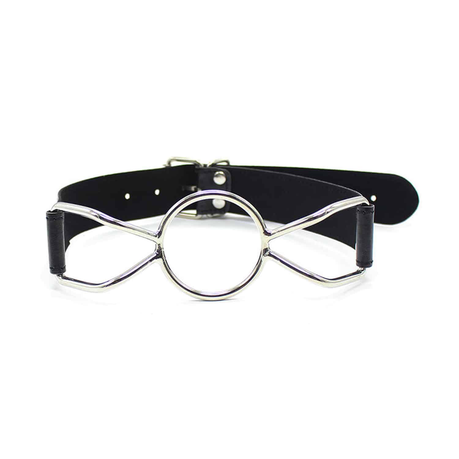 Spider Mouth Gag - Svart Munkavel med metallring - Small