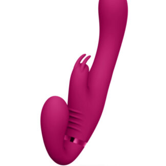 Suki Strapless Strap-on Rabbit (Färg: Rosa)