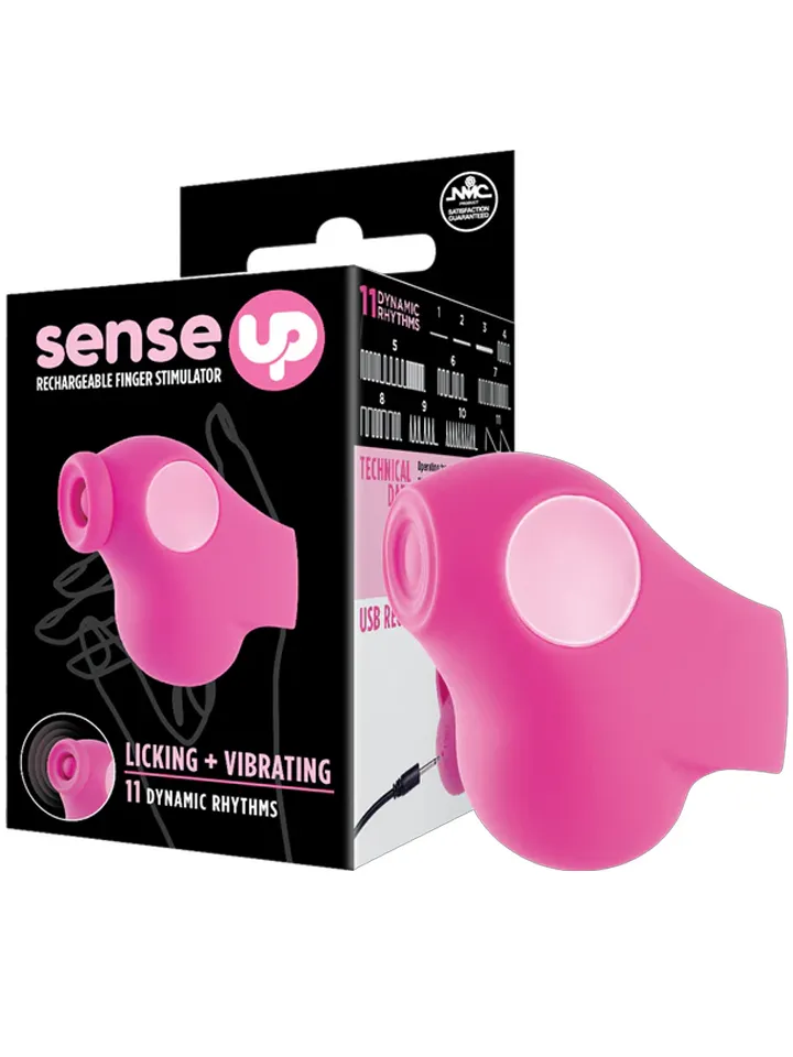 Thumping Rechargeable Finger Vibrator Pink