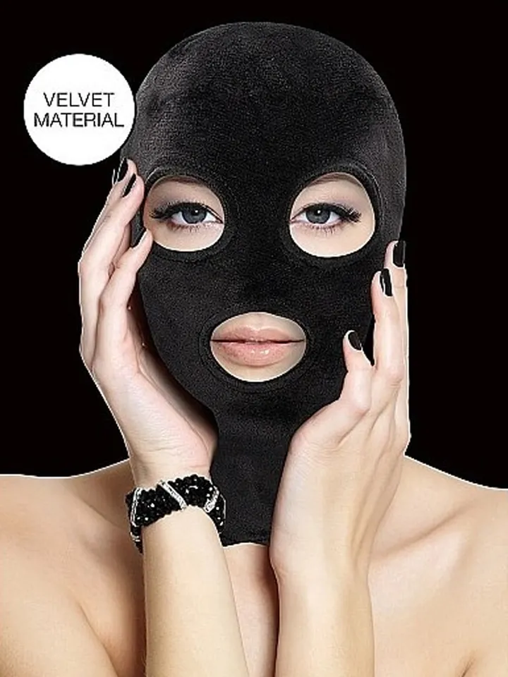 Velvet & Velcro Mask With Eye & Mouth Opening