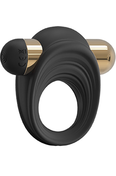 Vibrating C-Ring Black & Gold